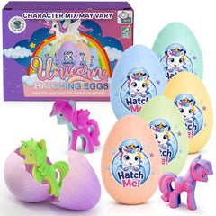 Unicorn Hatching Eggs, 6 Pack Pre-Filled Growing Unicorn Toys Set, Surprise Hatch Eggs Toy, Magical Unicorns Gift Toys for Kids Age 3+