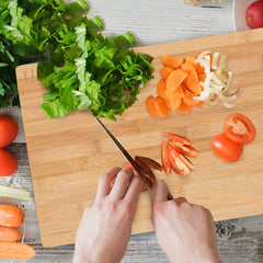 Elle Decor Bamboo Cutting Board 11x15.25 Tan Kitchen Essential Durable and Stylish