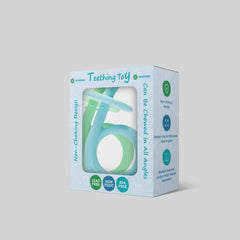 Baby Teething Toys, Silicone Baby Teether Baby Chew Toys Freezer Safe BPA Free, Soothe Babies Gums Teething (Blue & Green)
