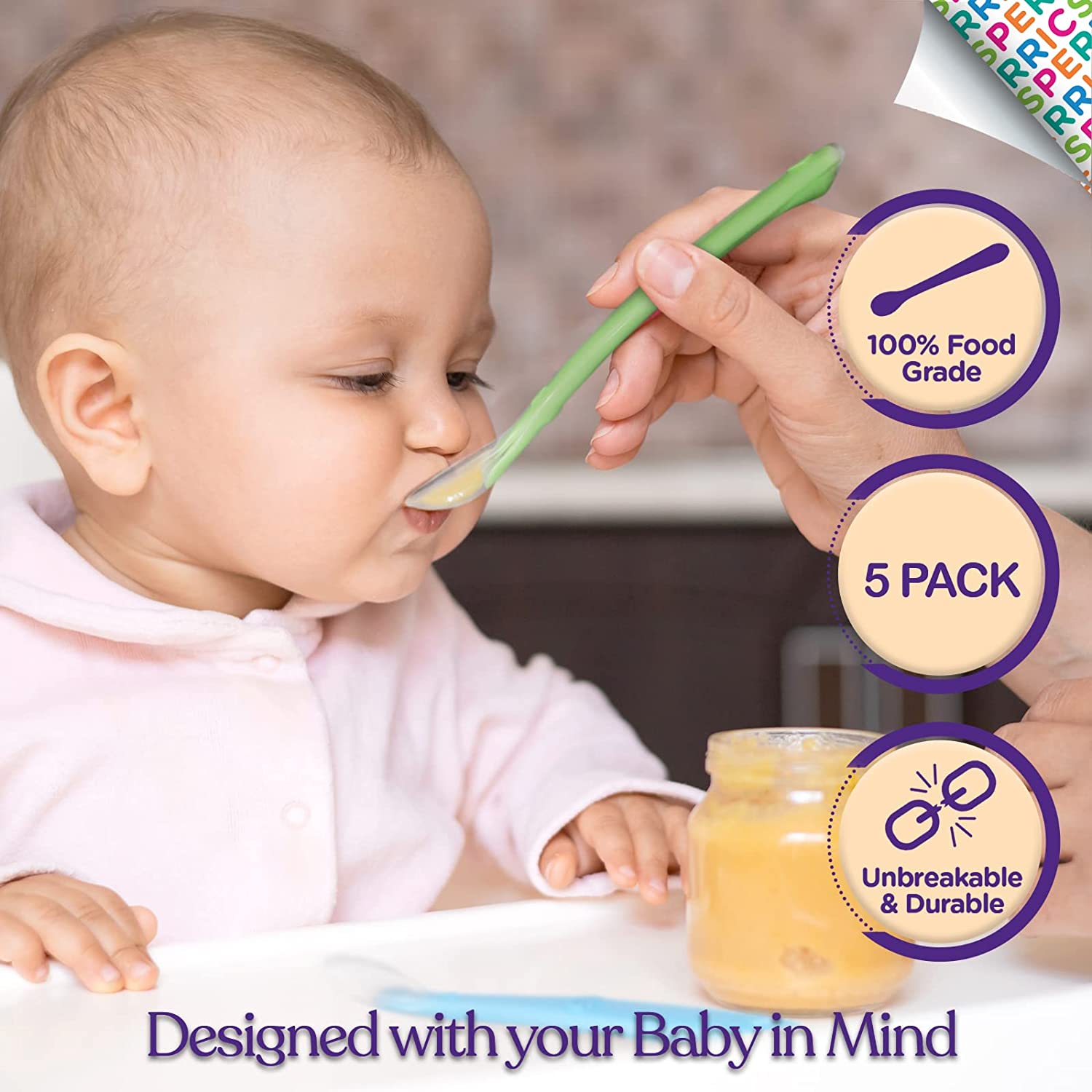 Silicone Spoon Fork Set / Baby Toddler Feeding / Infant Spoons / Baby  Utensils / Training / Self Feeding / Baby Shower Gift 