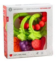 Baby Teething Toys for Newborn, Infants 0-6 Months Silicone Teethers for Babies 6-12 Months BPA Free (3 Pack & Ring)