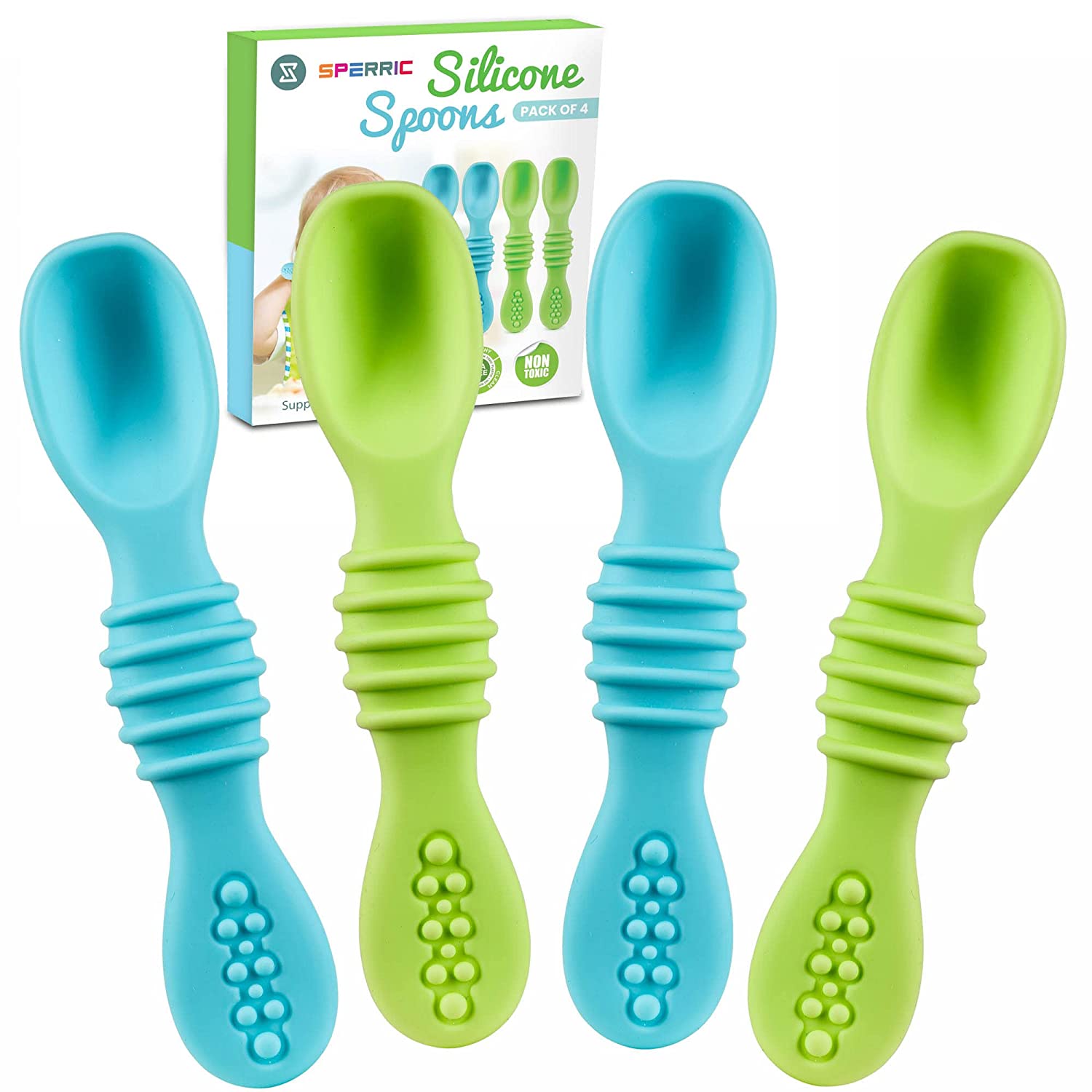 Silicone Baby Feeding Set, 12 Pack Baby Led Weaning Supplies with