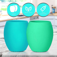 Silicone Baby Tiny Cups for Infant’s First Stage Training, Developed by Feeding Specialist to Fit Baby’s Mouth and Hands 3 Months+ (Pink 3 OZ)