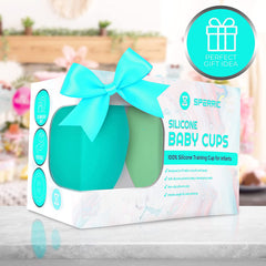 Silicone Baby Tiny Cups for Infant’s First Stage Training, Developed by Feeding Specialist to Fit Baby’s Mouth and Hands 3 Months+ (Pink 3 OZ)