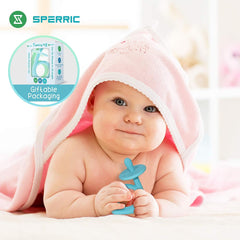 Baby Teething Toys, Silicone Baby Teether Baby Chew Toys Freezer Safe BPA Free, Soothe Babies Gums Teething (Blue & Green)