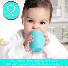 Silicone Baby Tiny Cups for Infant’s First Stage Training, Developed by Feeding Specialist to Fit Baby’s Mouth and Hands 3 Months+ (Pink 3 OZ)