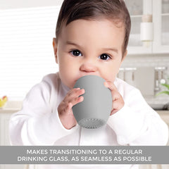 Silicone Baby Tiny Cups for Infant’s First Stage Training, Developed by Feeding Specialist to Fit Baby’s Mouth and Hands 3 Months+ (Pink 3 OZ)