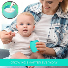Silicone Baby Tiny Cups for Infant’s First Stage Training, Developed by Feeding Specialist to Fit Baby’s Mouth and Hands 3 Months+ (Pink 3 OZ)